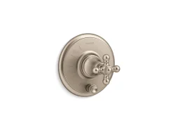 Rite-Temp® valve trim with push-button diverter and cross handle