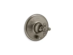 Rite-Temp® valve trim with push-button diverter and cross handle