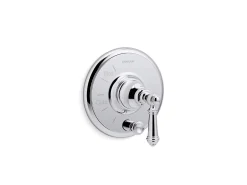 Rite-Temp® valve trim with push-button diverter and lever handle
