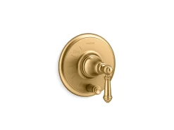 Rite-Temp® valve trim with push-button diverter and lever handle