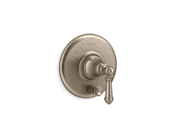 Rite-Temp® valve trim with push-button diverter and lever handle