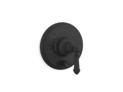 Rite-Temp® valve trim with push-button diverter and lever handle