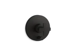 Rite-Temp® valve trim with push-button diverter and cross handle