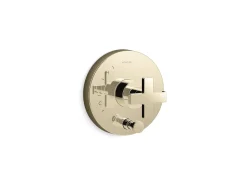 Rite-Temp® valve trim with push-button diverter and cross handle