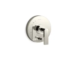 Rite-Temp® valve trim with push-button diverter and lever handle