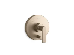 Rite-Temp® valve trim with push-button diverter and lever handle