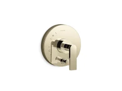 Rite-Temp® valve trim with push-button diverter and lever handle