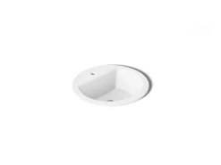19" round drop-in bathroom sink