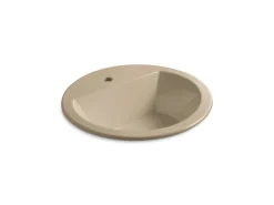 19" round drop-in bathroom sink