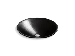 17-1/2" round drop-in bathroom sink, no overflow