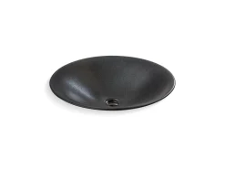 17-1/2" round drop-in bathroom sink, no overflow