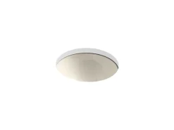 13-1/4" round drop-in/undermount bathroom sink, no overflow