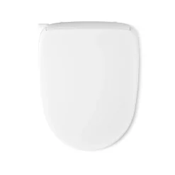 Round-front bidet toilet seat with remote control