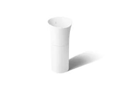 16" round pedestal bathroom sink