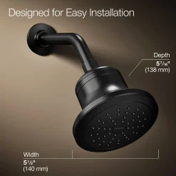 Round single-function filtered showerhead, 1.75 gpm