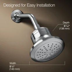 Round single-function filtered showerhead, 1.75 gpm