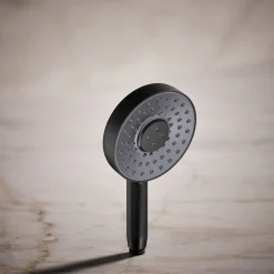 Round three-function handshower, 2.5 gpm
