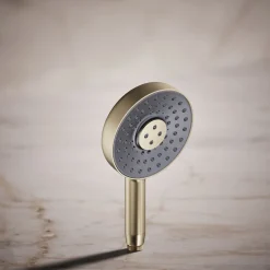 Round three-function handshower, 2.5 gpm