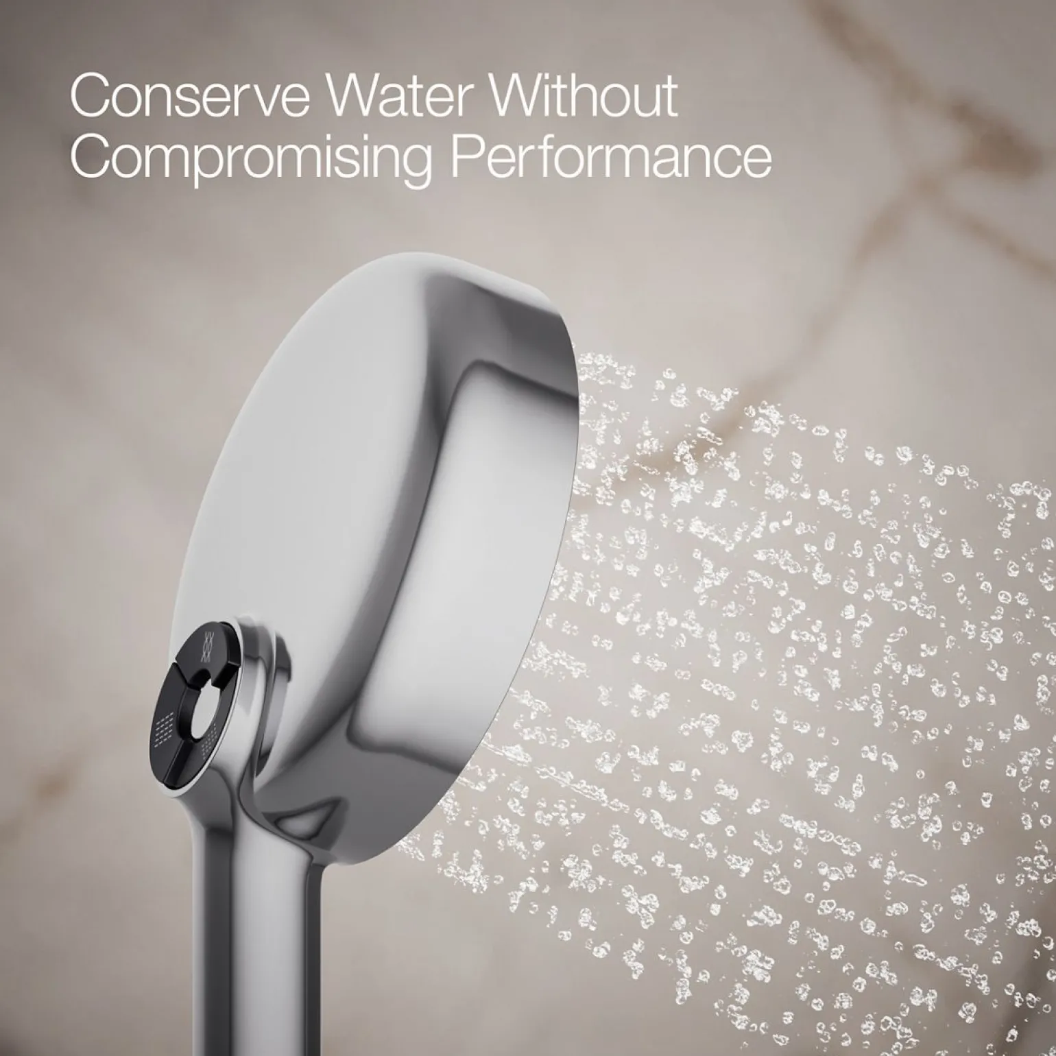 Round three-function handshower, 2.5 gpm
