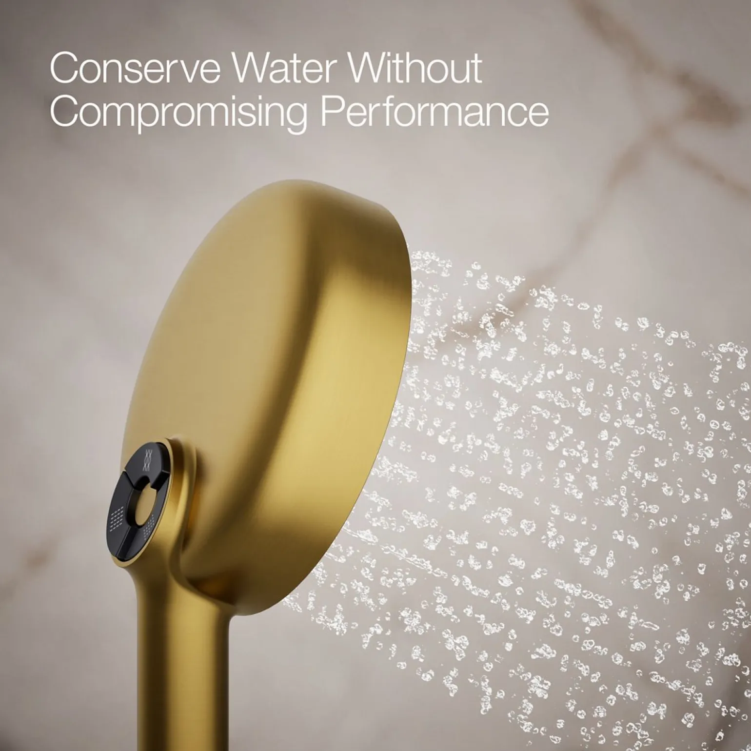 Round three-function handshower, 2.5 gpm