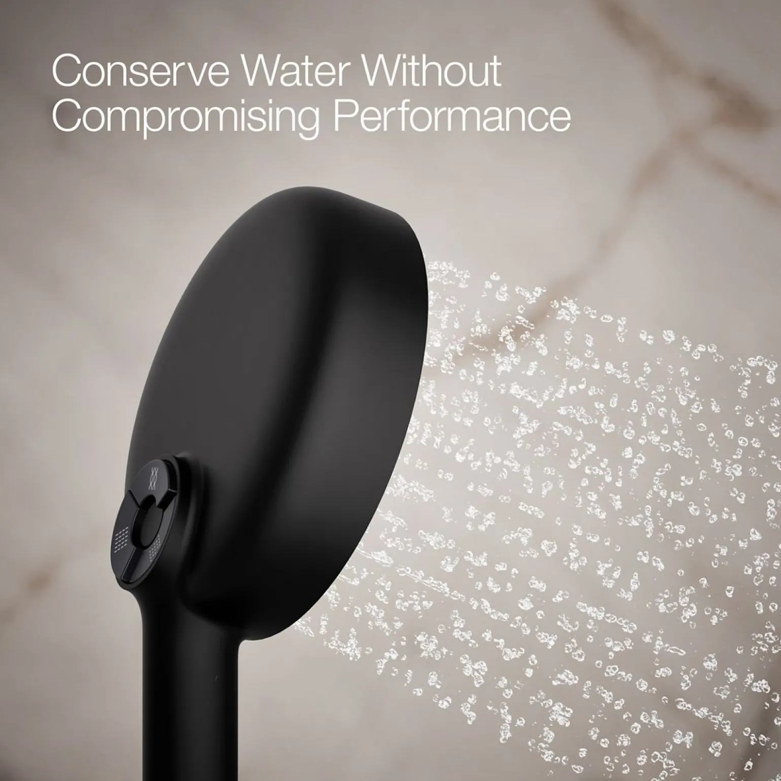 Round three-function handshower, 2.5 gpm