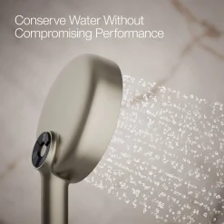 Round three-function handshower, 2.5 gpm