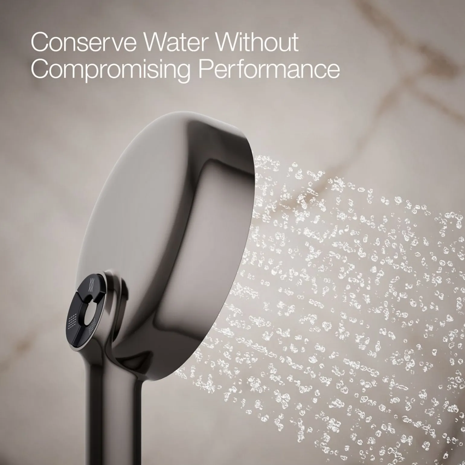 Round three-function handshower, 2.5 gpm