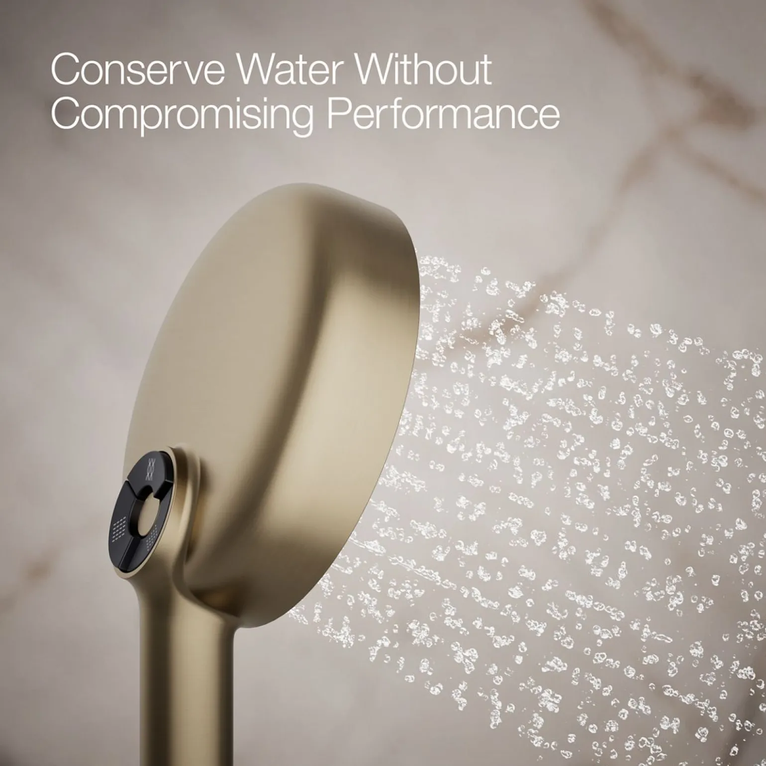 Round three-function handshower, 2.5 gpm