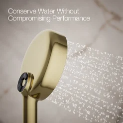 Round three-function handshower, 2.5 gpm