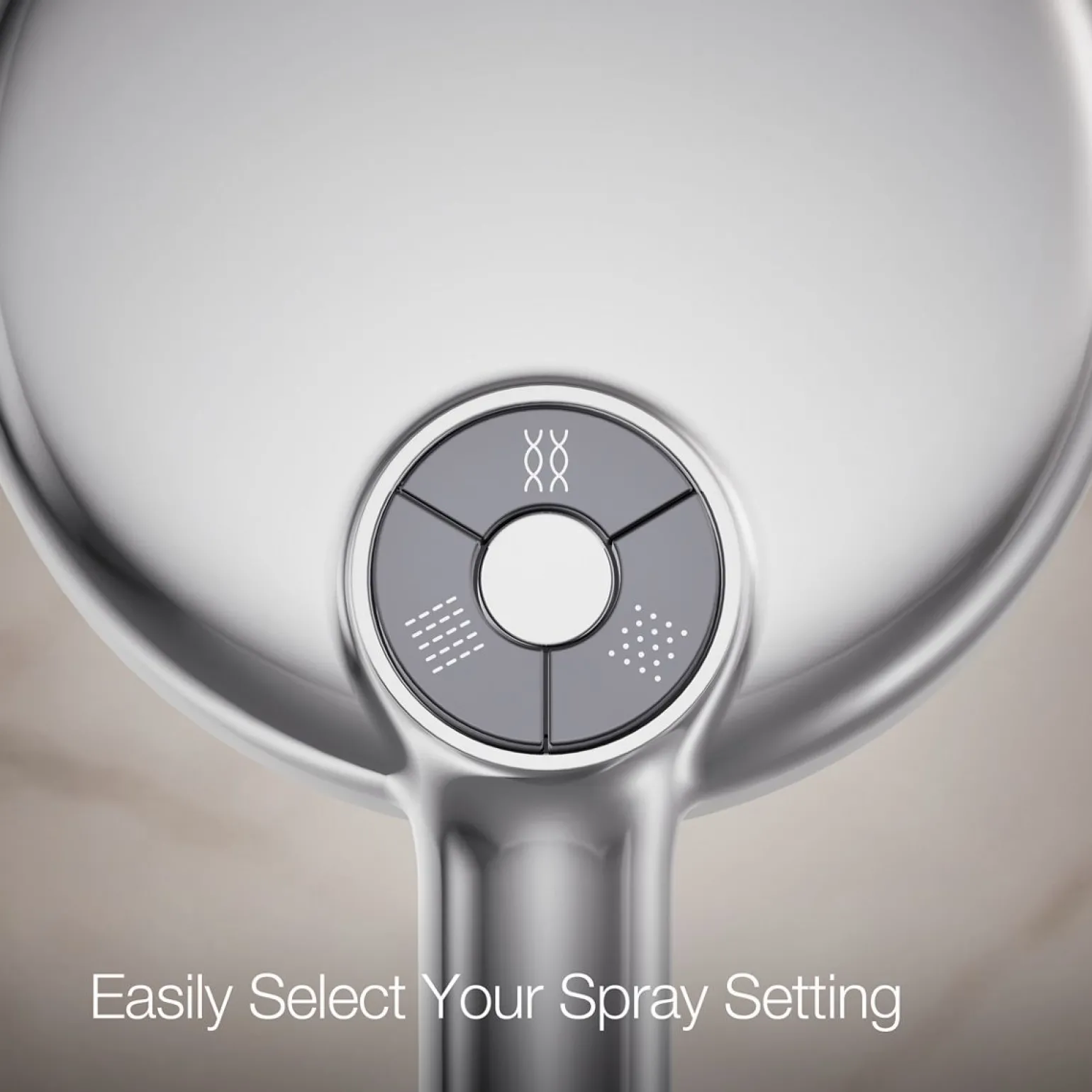 Round three-function handshower, 2.5 gpm