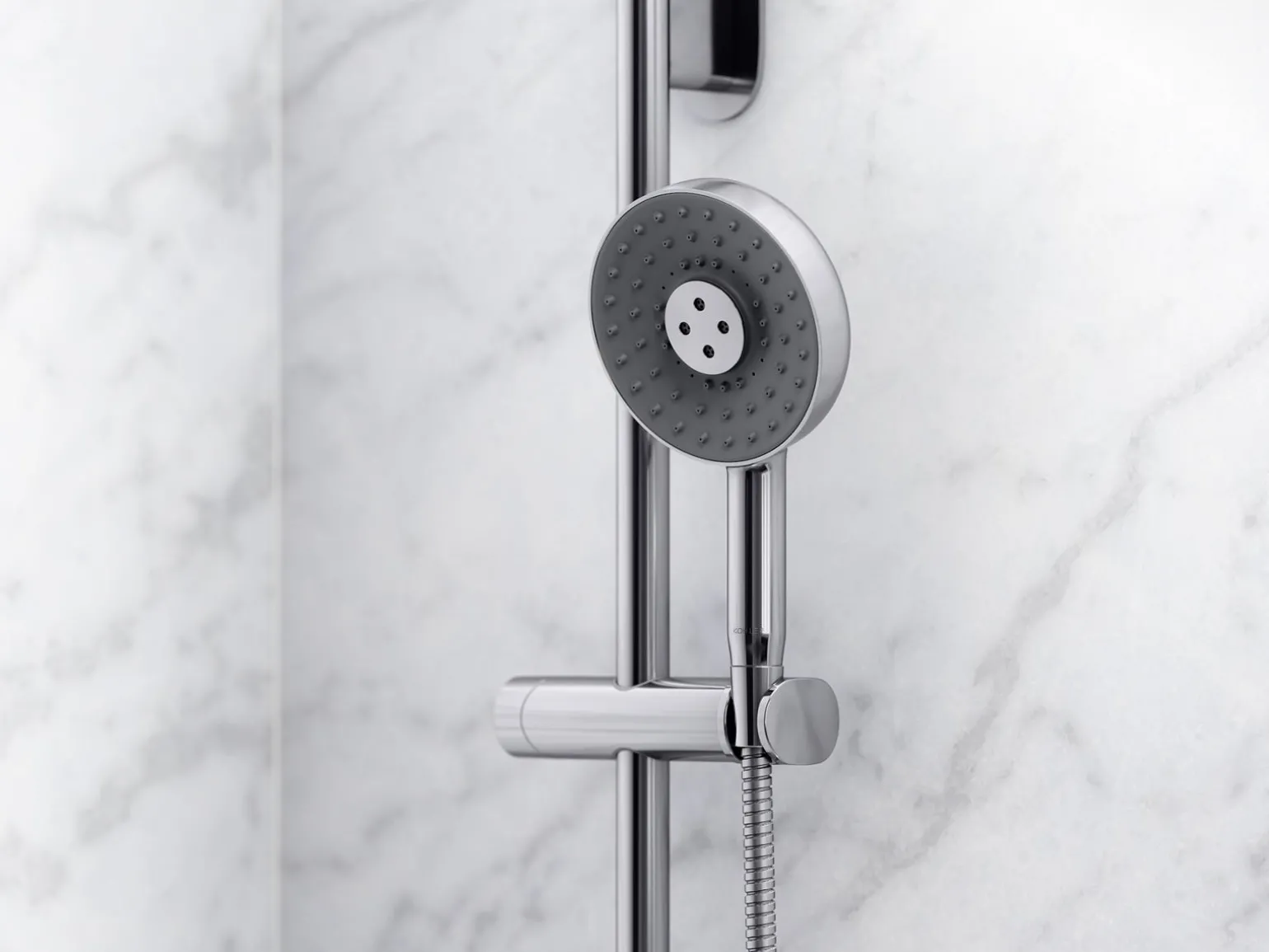 Round three-function handshower, 2.5 gpm