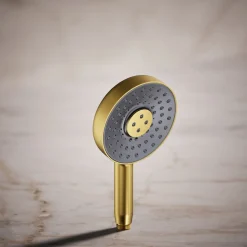 Round three-function handshower, 2.5 gpm