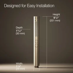 Round two-function handshower, 2.5 gpm