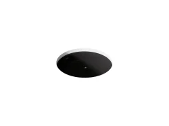 16-1/8" round undermount bathroom sink, no overflow