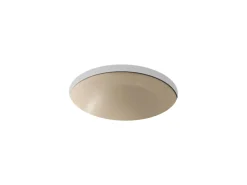 16-1/4" round undermount bathroom sink, no overflow