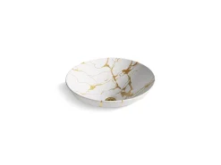 16-3/4" round vessel bathroom sink, no overflow