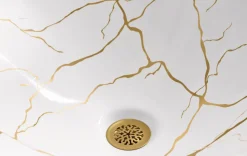16-3/4" round vessel bathroom sink, no overflow