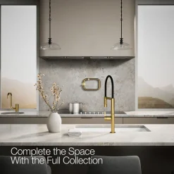 Semi-professional kitchen sink faucet with two-function sprayhead