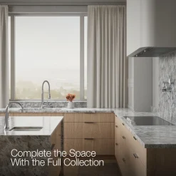 Semi-professional pull-down kitchen sink faucet with three-function sprayhead