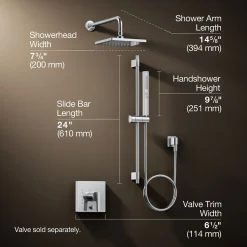 Showering kit, 2.5 gpm