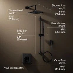 Showering kit, 2.5 gpm