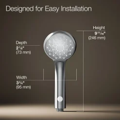 Single-function handshower with Eco-Boost