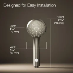 Single-function handshower with Eco-Boost