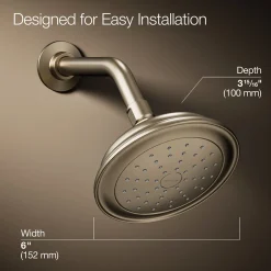 Single-function showerhead, 2.5 gpm