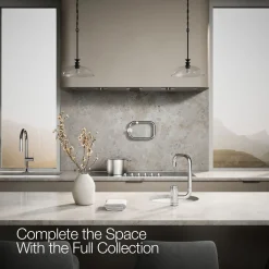 Single-handle bar sink faucet with two-function extended-reach spout