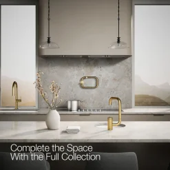 Single-handle bar sink faucet with two-function extended-reach spout