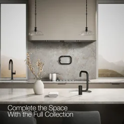 Single-handle bar sink faucet with two-function extended-reach spout