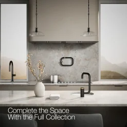 Single-handle bar sink faucet with two-function extended-reach spout