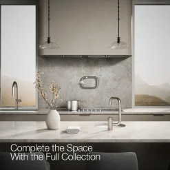 Single-handle bar sink faucet with two-function extended-reach spout