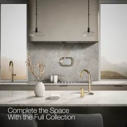 Single-handle bar sink faucet with two-function extended-reach spout